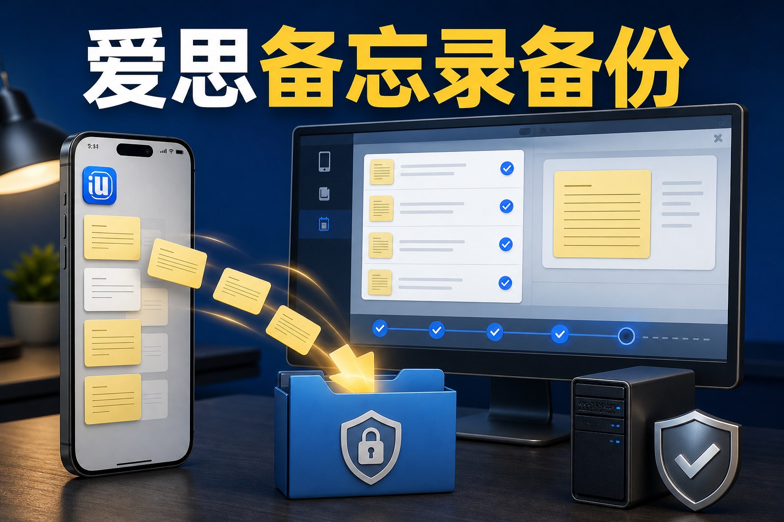 爱思备份中查看并保存iPhone备忘录的操作封面
