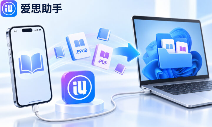 爱思助手怎么导出iPhone电子书？EPUB、PDF备份与失败排查