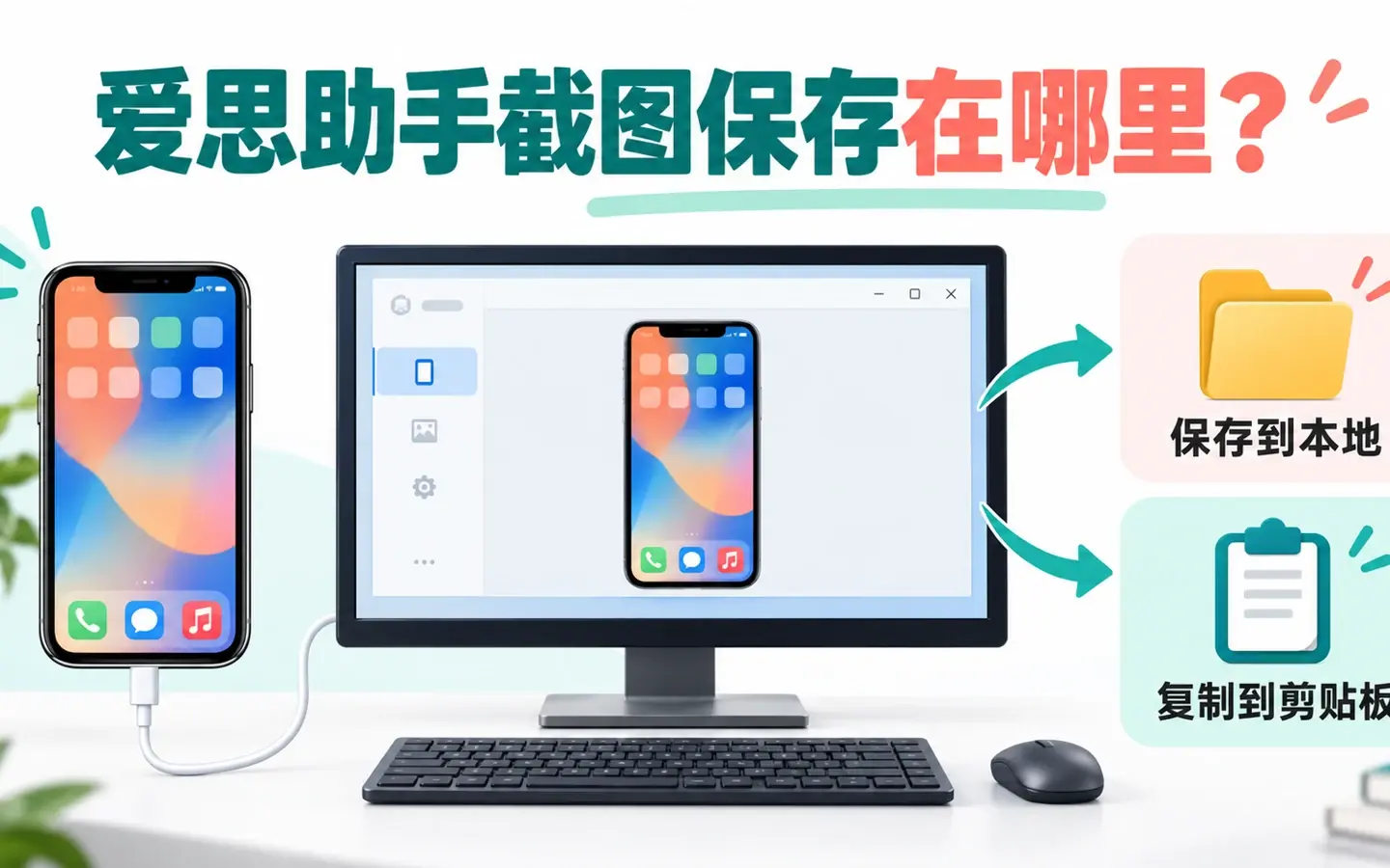 爱思助手实时屏幕截图保存在哪里？本地目录与剪贴板查找步骤